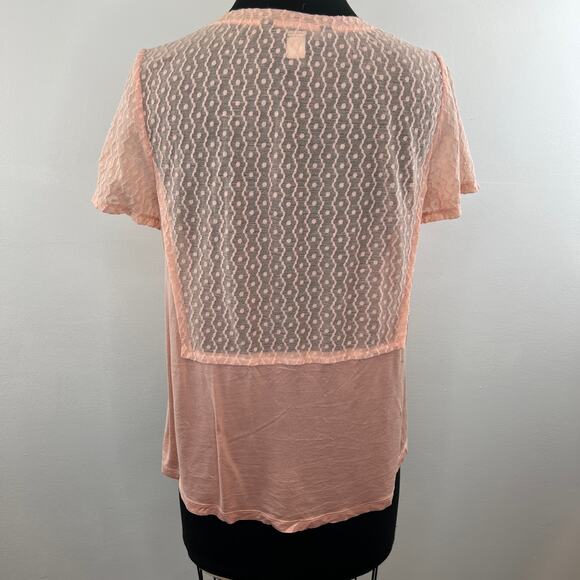 MARC by Marc Jacobs Ginger Rose Short Sleeve Round Neck Top Size M Medium - Picture 3 of 7